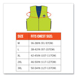 Chill-Its 6665 Embedded Polymer Cooling Vest with Zipper, Nylon/Polymer, Large, Lime