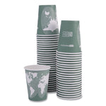 World Art Renewable and Compostable Hot Cups, 12 oz, Paper, Gray, 50/Pack, 20 Packs/Carton
