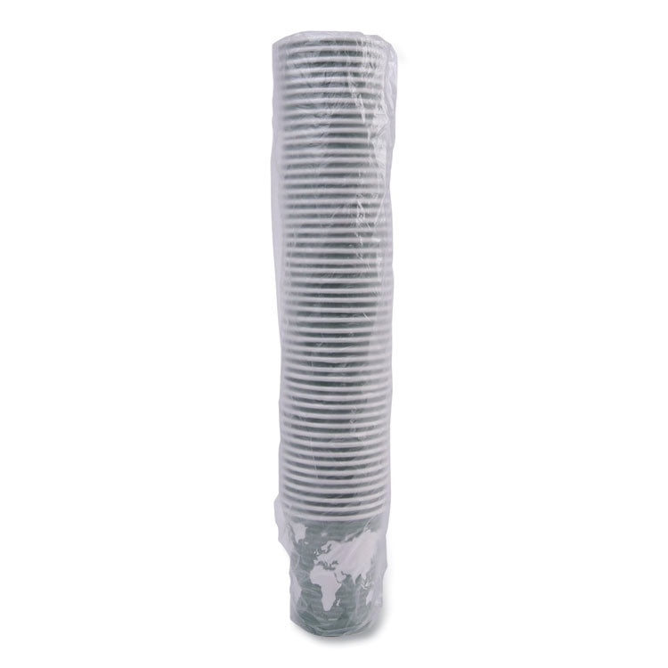 World Art Renewable and Compostable Hot Cups, 12 oz, Paper, Gray, 50/Pack, 20 Packs/Carton