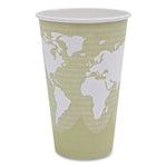 World Art Renewable and Compostable Hot Cups, 16 oz, Paper, Tan, 50/Pack, 20 Packs/Carton