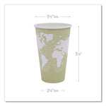 World Art Renewable and Compostable Hot Cups, 16 oz, Paper, Tan, 50/Pack, 20 Packs/Carton