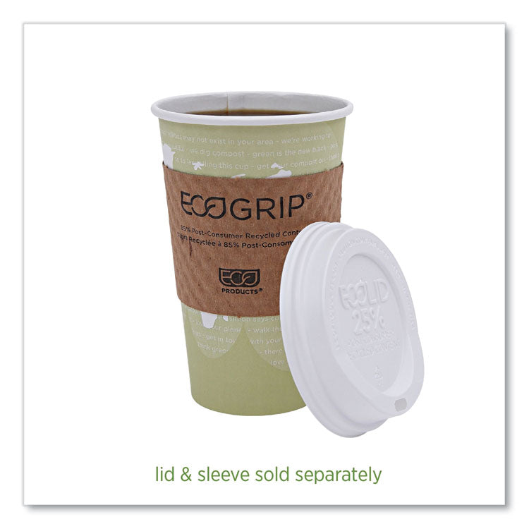 World Art Renewable and Compostable Hot Cups, 16 oz, Paper, Tan, 50/Pack, 20 Packs/Carton