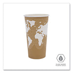 World Art Renewable and Compostable Hot Cups, 20 oz, Paper, Brown/White, 50/Pack, 20 Packs/Carton