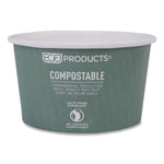 World Art Renewable and Compostable Food Container, 12 oz, 4.05" Diameter x 2.5" h, Green, Paper, 25/Pack, 20 Packs/Carton