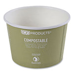 World Art Renewable and Compostable Food Container, 16 oz, 4.05" Diameter x 3" h, Seafoam, Paper, 25/Pack, 20 Packs/Carton