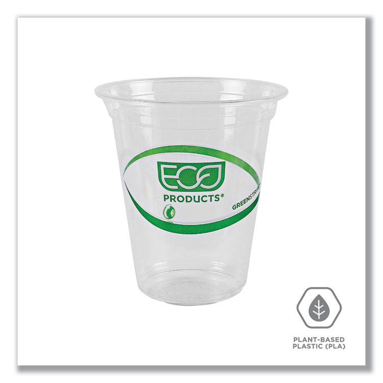 GreenStripe Renewable and Compostable Cold Cups, 16 oz, Plastic, Clear, 50/Pack, 20 Packs/Carton