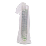 GreenStripe Renewable and Compostable Cold Cups, 16 oz, Plastic, Clear, 50/Pack, 20 Packs/Carton