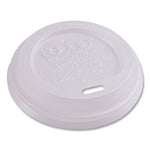 EcoLid Renewable/Compostable Hot Cup Lids, Fits 8 oz Hot Cups, Plastic, White, 50/Packs, 16 Packs/Carton