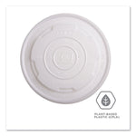 World Art PLA-Laminated Soup Container Lids, For 12 oz to 32 oz Containers, White, Plastic, 50/Pack, 10 Packs/Carton
