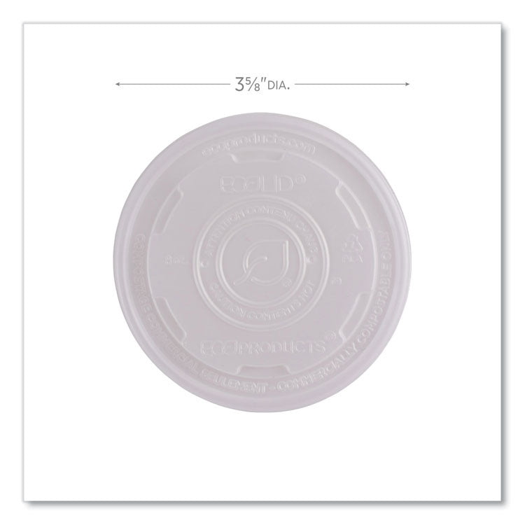 World Art PLA-Laminated Soup Container Lids, Fits 8 oz, Translucent, Plastic, 50/Pack, 20 Packs/Carton