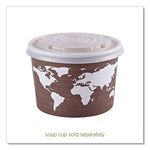 World Art PLA-Laminated Soup Container Lids, Fits 8 oz, Translucent, Plastic, 50/Pack, 20 Packs/Carton