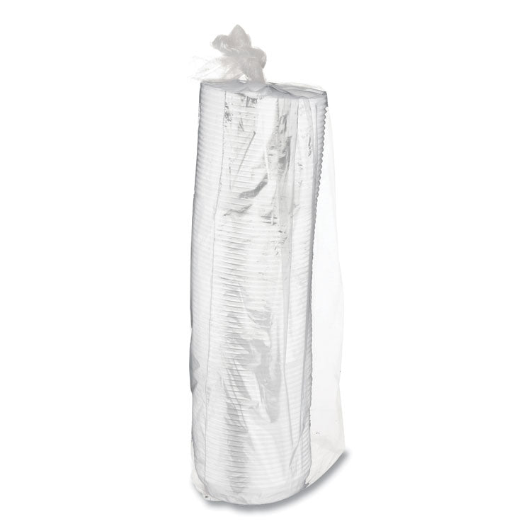 EcoLid 25% Recycled Content Hot Cup Lid, Fits 8 oz Hot Cups, Plastic, White, 100/Pack, 10 Packs/Carton