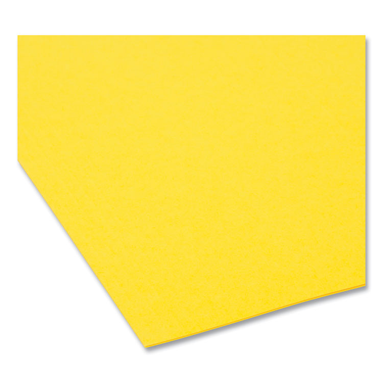 Colored Hanging File Folders with 1/5 Cut Tabs, Letter Size, 1/5-Cut Tabs, Yellow, 25/Box