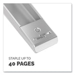 LX890 Handheld Plier Stapler with Antimicrobial Protection, 40-Sheet Capacity, 0.25"/0.31" Staples, Black/White