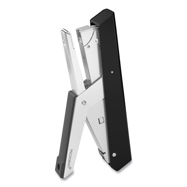 LX890 Handheld Plier Stapler with Antimicrobial Protection, 40-Sheet Capacity, 0.25"/0.31" Staples, Black/White