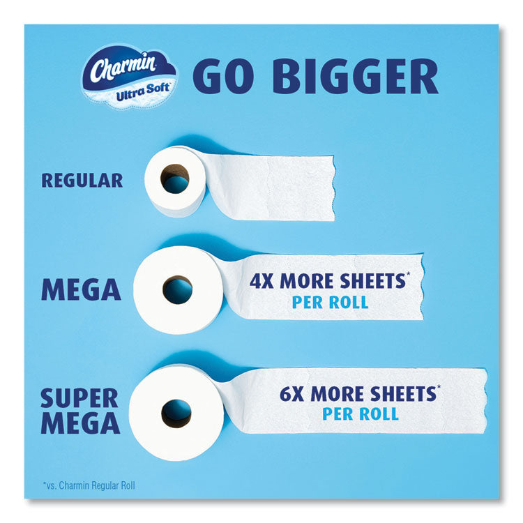 Ultra Soft Bathroom Tissue, Mega Roll, Septic Safe, 2-Ply, White, 224 Sheets/Roll, 18 Rolls/Carton
