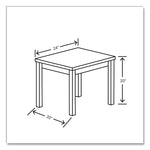 80000 Laminate Occasional End Table, Rectangular, 24w x 20d x 20h, Kingswood Walnut