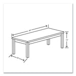 80000 Series Laminate Occasional Coffee Table, Rectangular, 48w x 20d x 16h, Kingswood Walnut