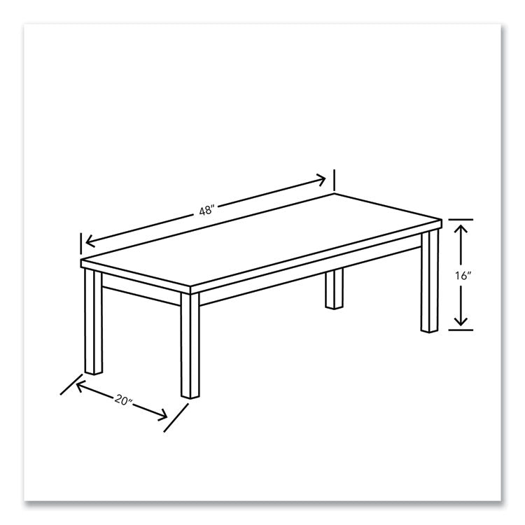 80000 Series Laminate Occasional Coffee Table, Rectangular, 48w x 20d x 16h, Kingswood Walnut