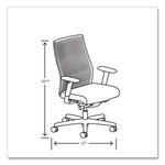 Ignition 2.0 ReActiv Mid-Back Task Chair, 17.25" to 21.75" Seat Height, Basalt Vinyl Seat, Charcoal Back, Black Base