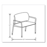 Accommodate Series Bariatric Chair with Arms, 33.5" x 21.5" x 32.5", Flint Seat, Flint Back, Charblack Legs
