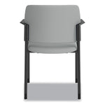 Accommodate Series Guest Chair with Arms, Vinyl Upholstery, 23.5" x 22.25" x 32", Flint Seat/Back, Charblack Legs, 2/Carton