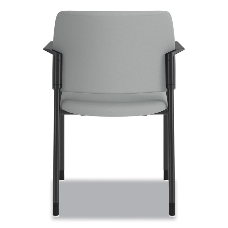 Accommodate Series Guest Chair with Arms, Vinyl Upholstery, 23.5" x 22.25" x 32", Flint Seat/Back, Charblack Legs, 2/Carton