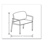 Accommodate Series Bariatric Chair with Arms, 33.5" x 21.5" x 32.5", Elysian Seat, Elysian Back, Charblack Legs