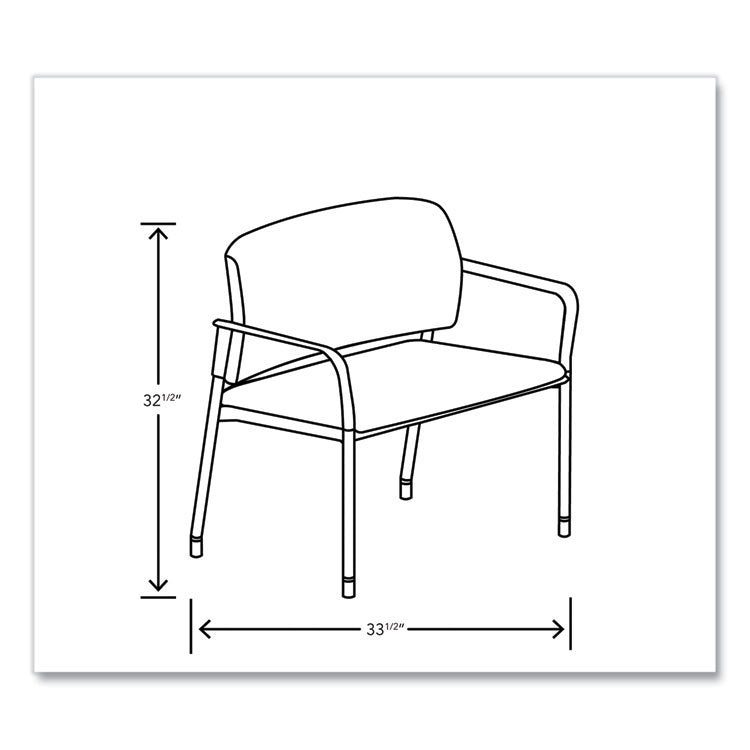 Accommodate Series Bariatric Chair with Arms, 33.5" x 21.5" x 32.5", Elysian Seat, Elysian Back, Charblack Legs