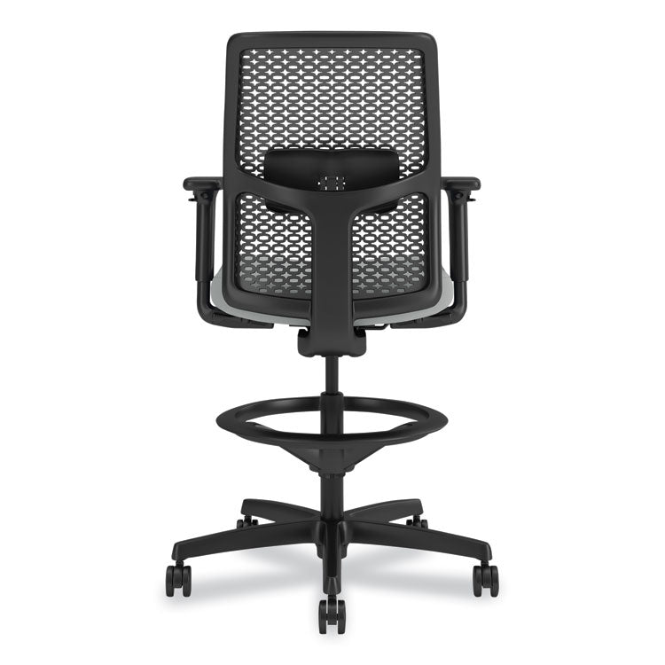 Ignition 2.0 ReActiv Low-Back Task Stool, 22.88" to 31.75" Seat Height, Flint Seat, Charcoal Back, Black Base