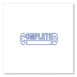 Message Stamp, Completed, Pre-Inked One-Color, Blue Ink
