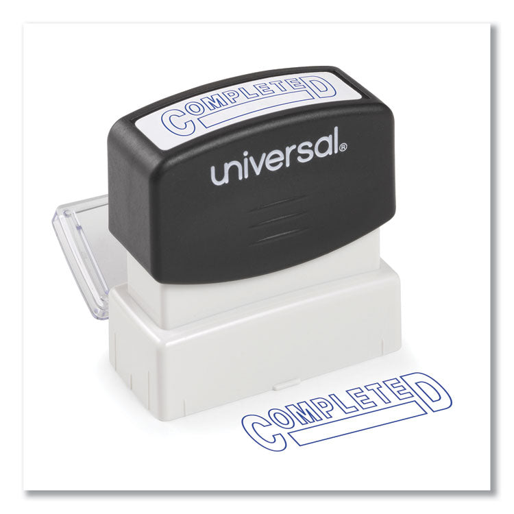 Message Stamp, Completed, Pre-Inked One-Color, Blue Ink