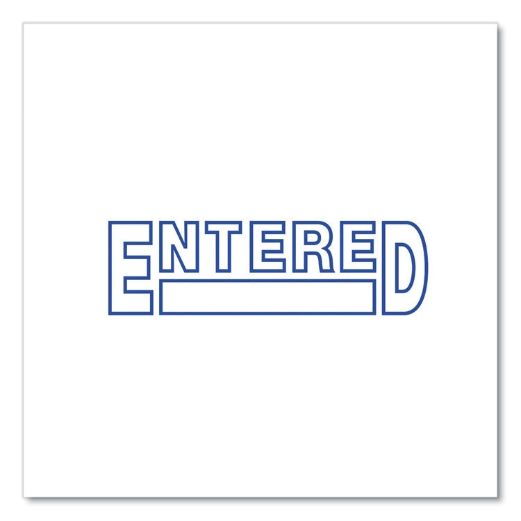 Message Stamp, Entered, Pre-Inked One-Color, Blue