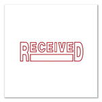 Message Stamp, Received, Pre-Inked One-Color, Red
