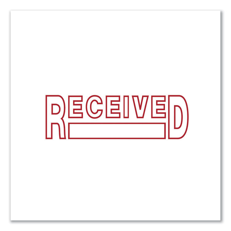 Message Stamp, Received, Pre-Inked One-Color, Red