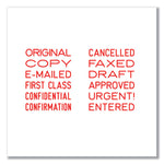 Printy Self-Inking Stamp, 12 Selectable Messages, 1.25" x 0.38", Red