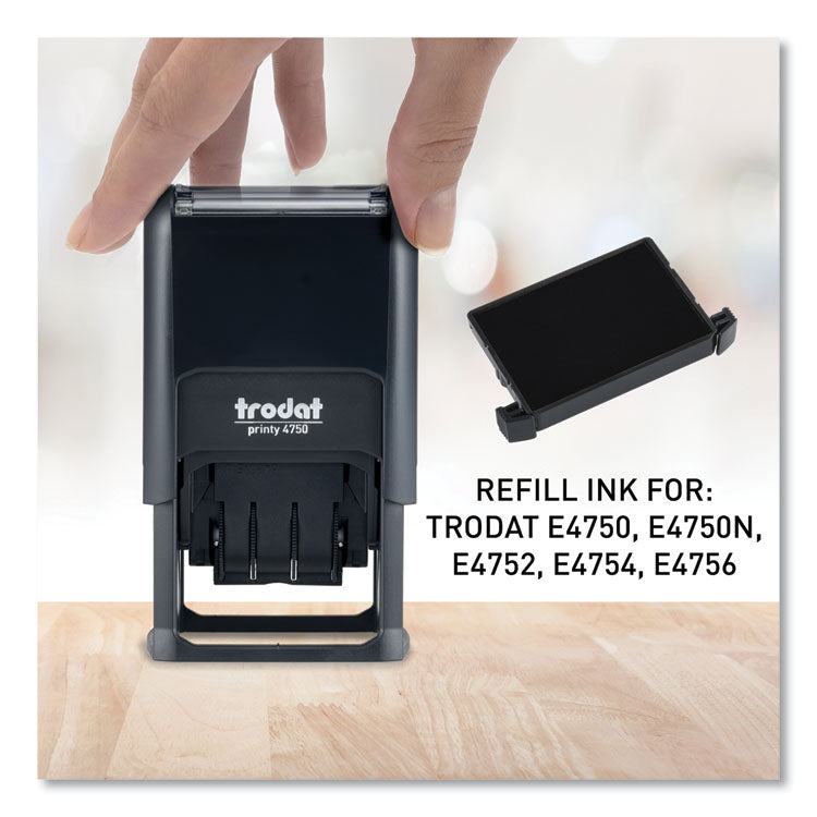 E4750 Printy Replacement Pad for Trodat Self-Inking Stamps, 1" x 1.63", Black