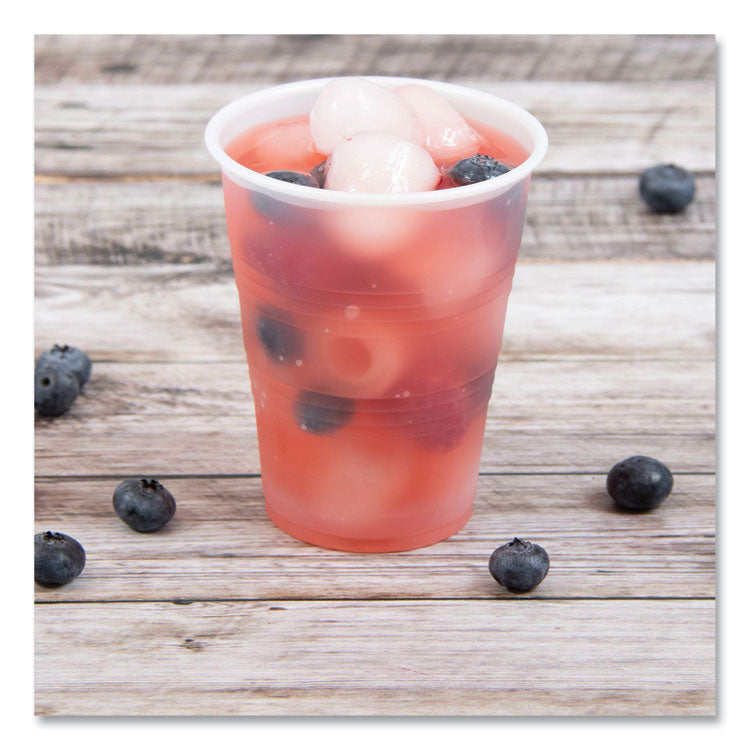 High-Impact Polystyrene Cold Cups, 10 oz, Plastic, Translucent, 100/Sleeve, 25 Sleeves/Carton