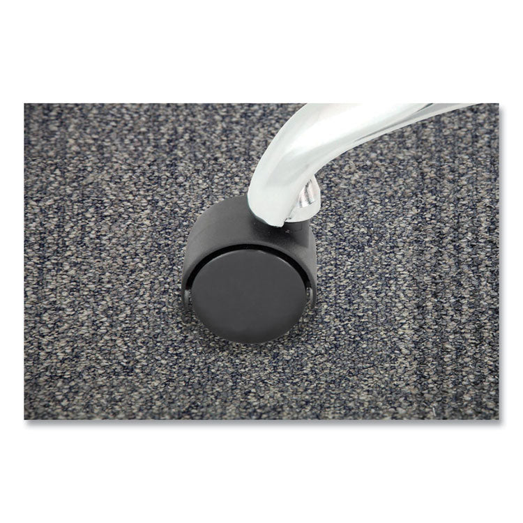 Deluxe Duet Hard-Wheel Casters, 0.44" x 0.88" Grip Ring Type B Stems, 2" Nylon Wheels, Matte Black, 5/Set