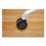 Deluxe Duet Soft-Wheel Casters, 0.44" x 0.88" Grip Ring Type B Stems, 2" Polyurethane Wheels, Matte Black, 5/Set