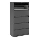 Lateral File, 5 Legal/Letter/A4/A5-Size File Drawers, Black, 36" x 18.63" x 67.63"