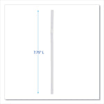 Flexible Wrapped Straws, 7.75", Plastic, White, 500/pack, 20 Packs/carton