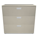 Brigade 600 Series Lateral File, 3 Legal/letter-Size File Drawers, Putty, 42" X 18" X 39.13"