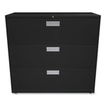 Brigade 600 Series Lateral File, 3 Legal/letter-Size File Drawers, Black, 42" X 18" X 39.13"