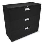 Brigade 600 Series Lateral File, 3 Legal/letter-Size File Drawers, Black, 42" X 18" X 39.13"