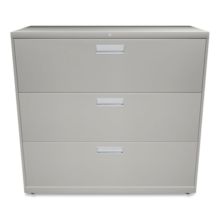 Brigade 600 Series Lateral File, 3 Legal/letter-Size File Drawers, Light Gray, 42" X 18" X 39.13"