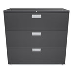 Brigade 600 Series Lateral File, 3 Legal/letter-Size File Drawers, Charcoal, 42" X 18" X 39.13"