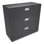 Brigade 600 Series Lateral File, 3 Legal/letter-Size File Drawers, Charcoal, 42" X 18" X 39.13"