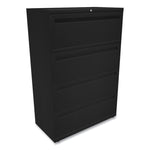 Brigade 700 Series Lateral File, 4 Legal/letter-Size File Drawers, Black, 36" X 18" X 52.5"