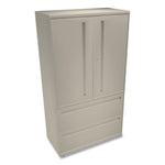 Brigade 700 Series Lateral File, Three-Shelf Enclosed Storage, 2 Legal/letter-Size File Drawers, Putty, 36" X 18" X 64.25"